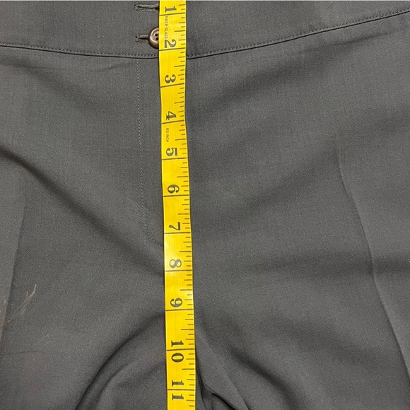 Armani Collezioni Vintage Wide Straight Leg Charcol Dress Pants Trousers 14 - Picture 8 of 9